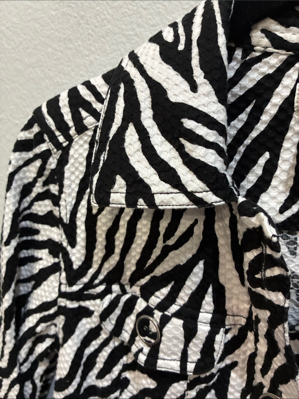 Chico's Black & White Zebra Print Jacket - Picture 4 of 7